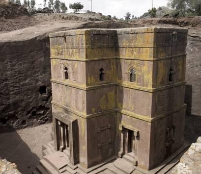 Foto de la iglesia de San Jorge en Lalibela (Etiopía). - Agencia de viajes Próximo Oriente