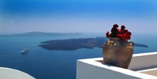 Panorámica de la caldera del volcán de la isla de Santorini (Grecia)) – Agencia Viajes Próximo Oriente
