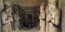 Lámina del interior de uno de los Templos de Abu Sinbel (Egipto).
